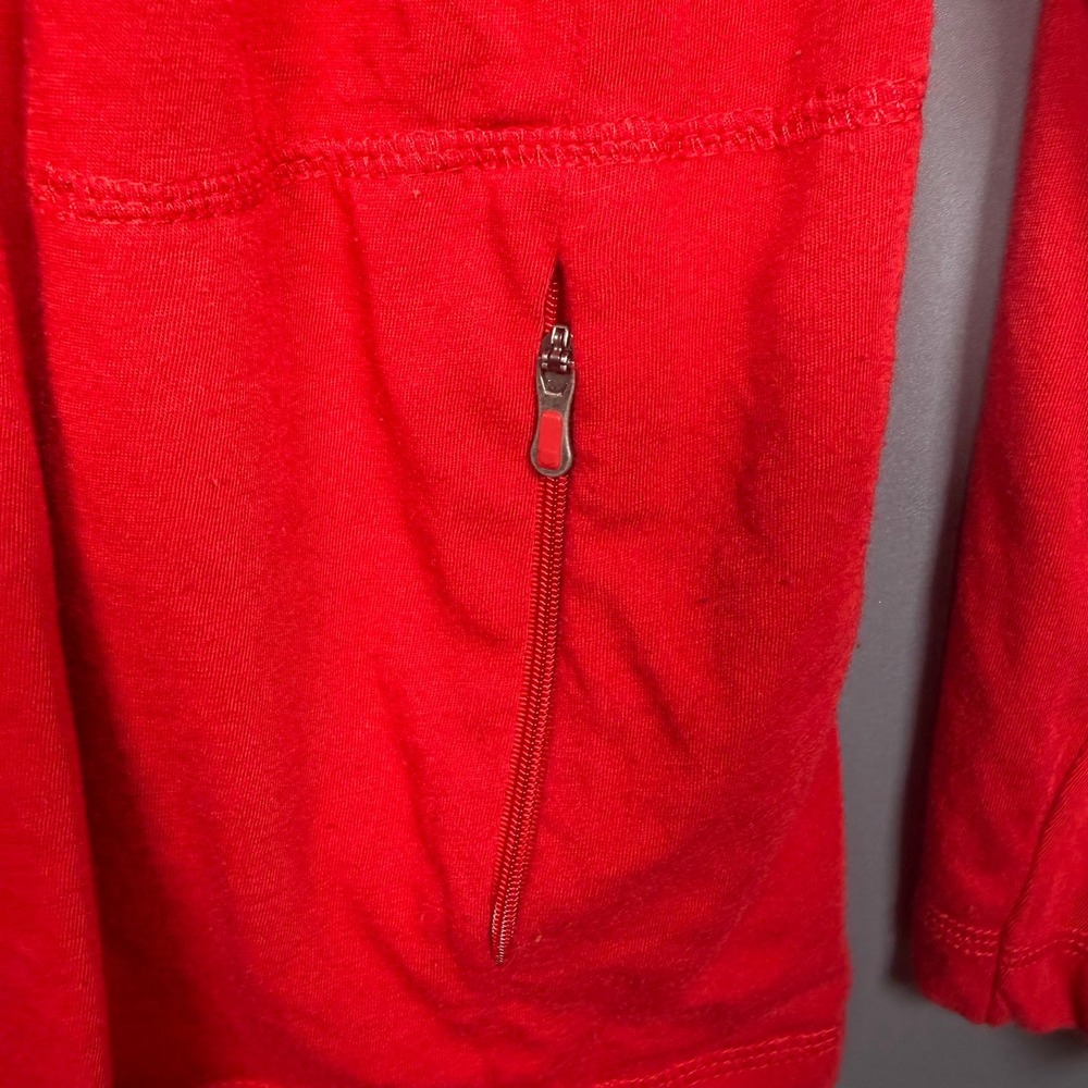 SCOTTeVEST SeV SJ QZIP Red Quarter Zip Pullover Bamboo Blend Mens Large TEC - Picture 10 of 11
